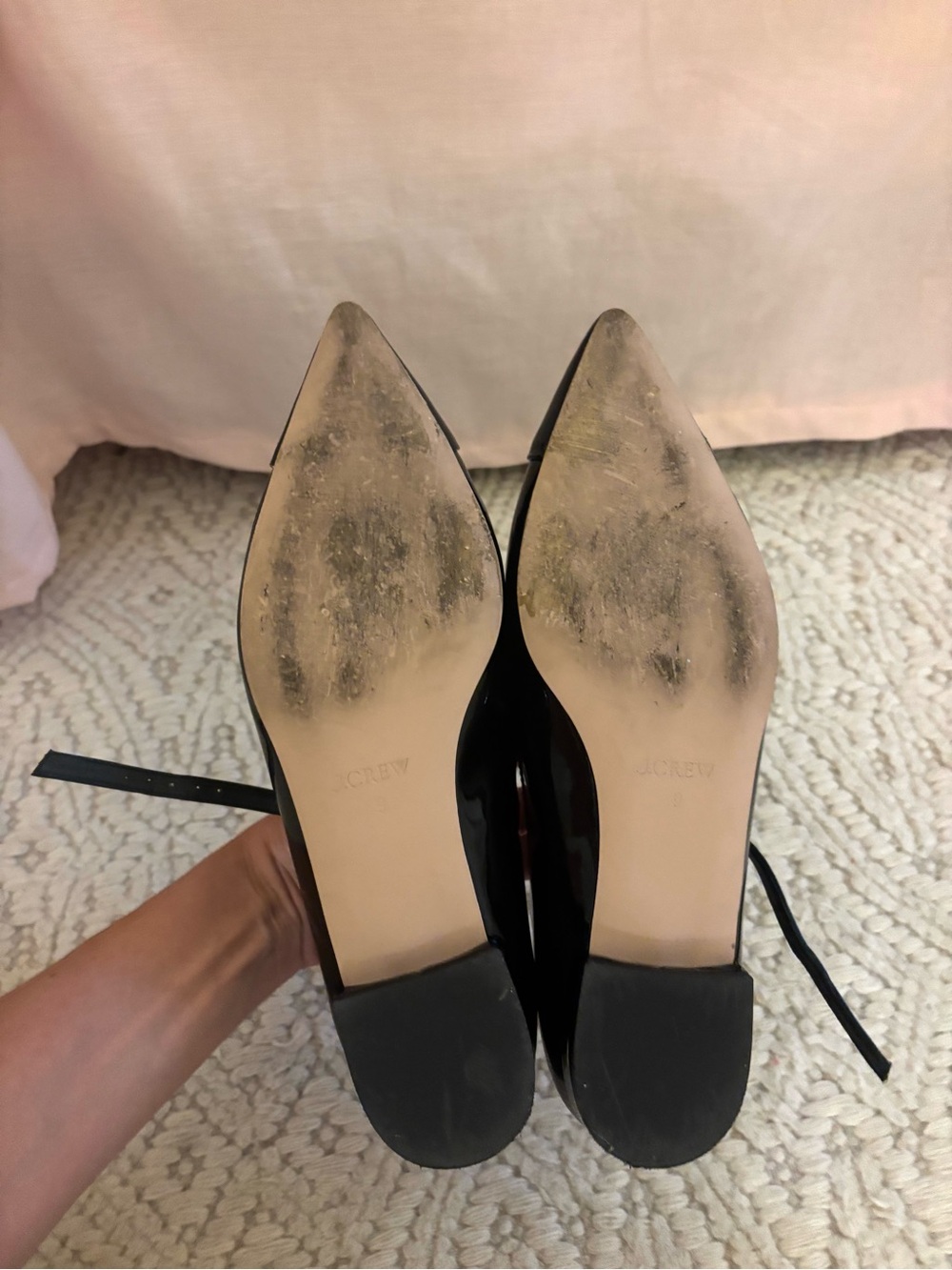 Jcrew Patent Pointed Toe Mary Jane Flats - Picture 2 of 2